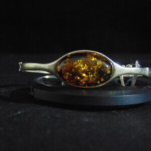 Sterling Silver Baltic Amber Bracelet in Honey Amber
